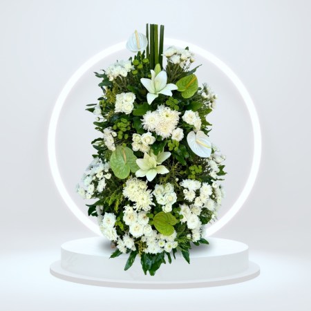 Big White stand bouquet
