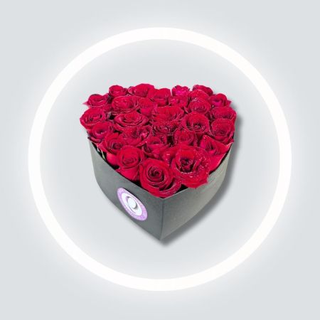 Pure Love Red Roses Heart Box